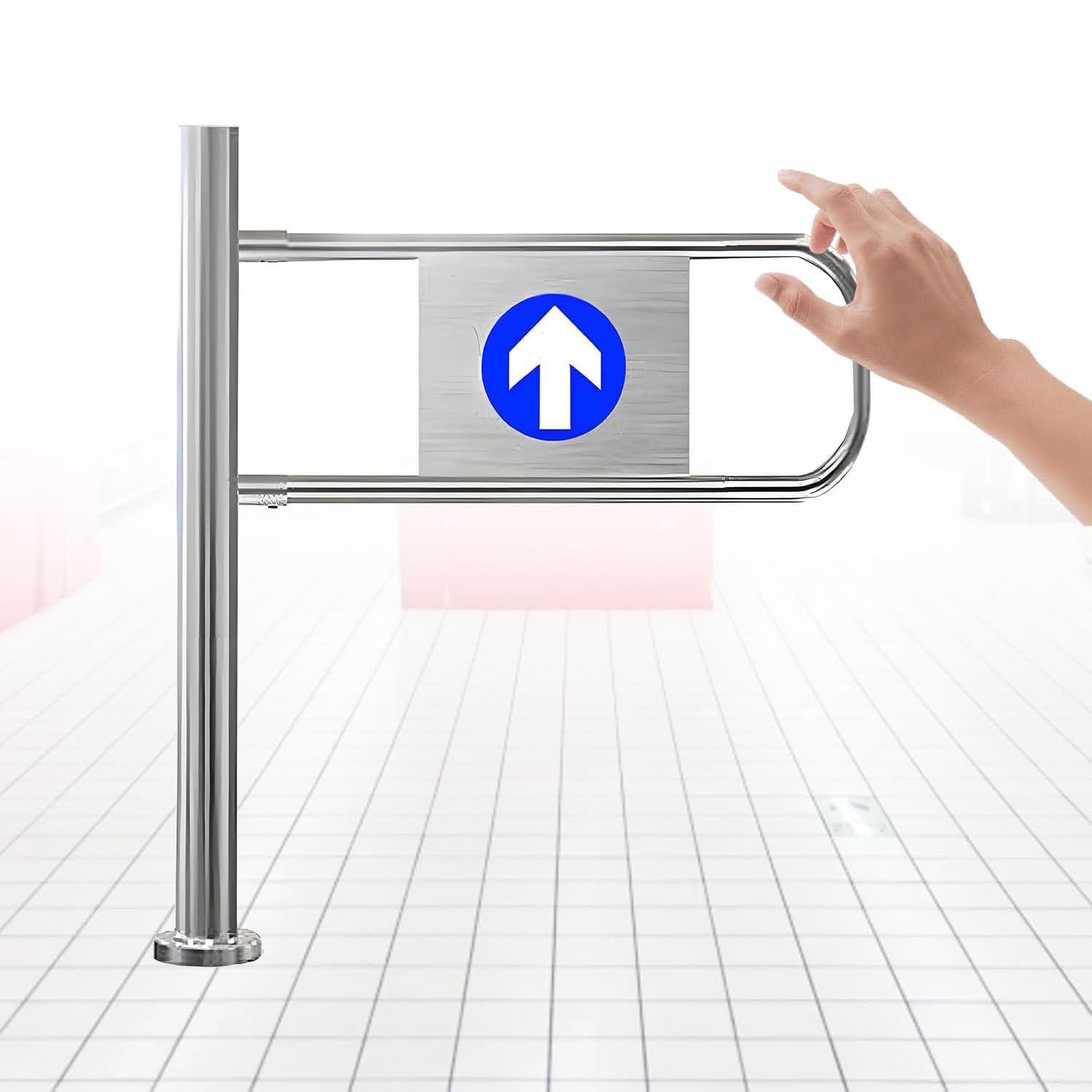 Brama skrzydłowa automatyczna Access, automatyczna brama skrzydłowa z mechanizmem sprężynowym, drzwi wejściowe skrzydłowe jednostronne, brama dla pieszych otwierana ręcznie pod kątem Left-60x100cm