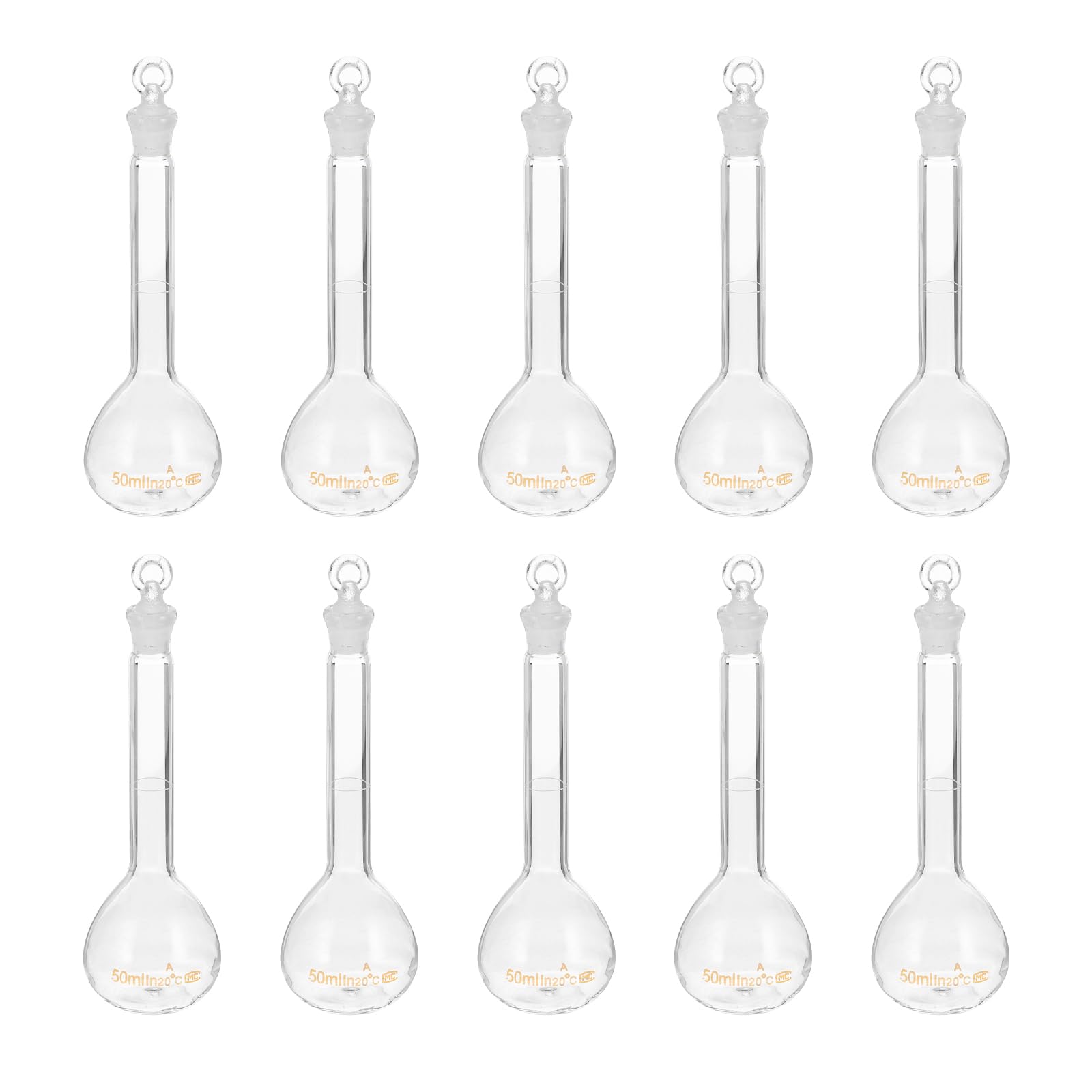 Fioles Jaugées ISOLAB En Verre Borosilicate 3.3, Classe A, Avec Bouchon En Pe Et Graduation Bleue
