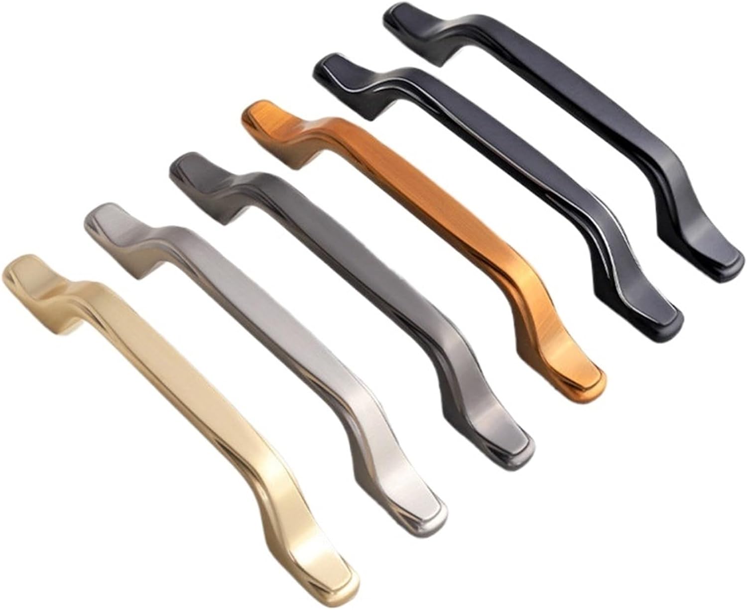 Zinc Alloy Furniture Wardrobe Cabinet Door Handle Drawer Knobs Kitchen Cupboard Door Pulls Furniture Handle Hardware 2Pcs(Coffee 96mm)