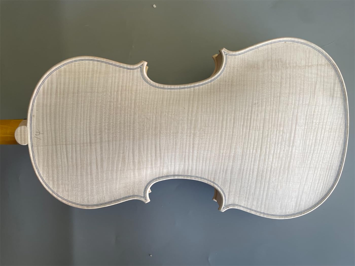 Generic 4/4 Professional White Violin, Flame Maple Back, Spruce Top, Handmade, Unfinished, Luthier Quality