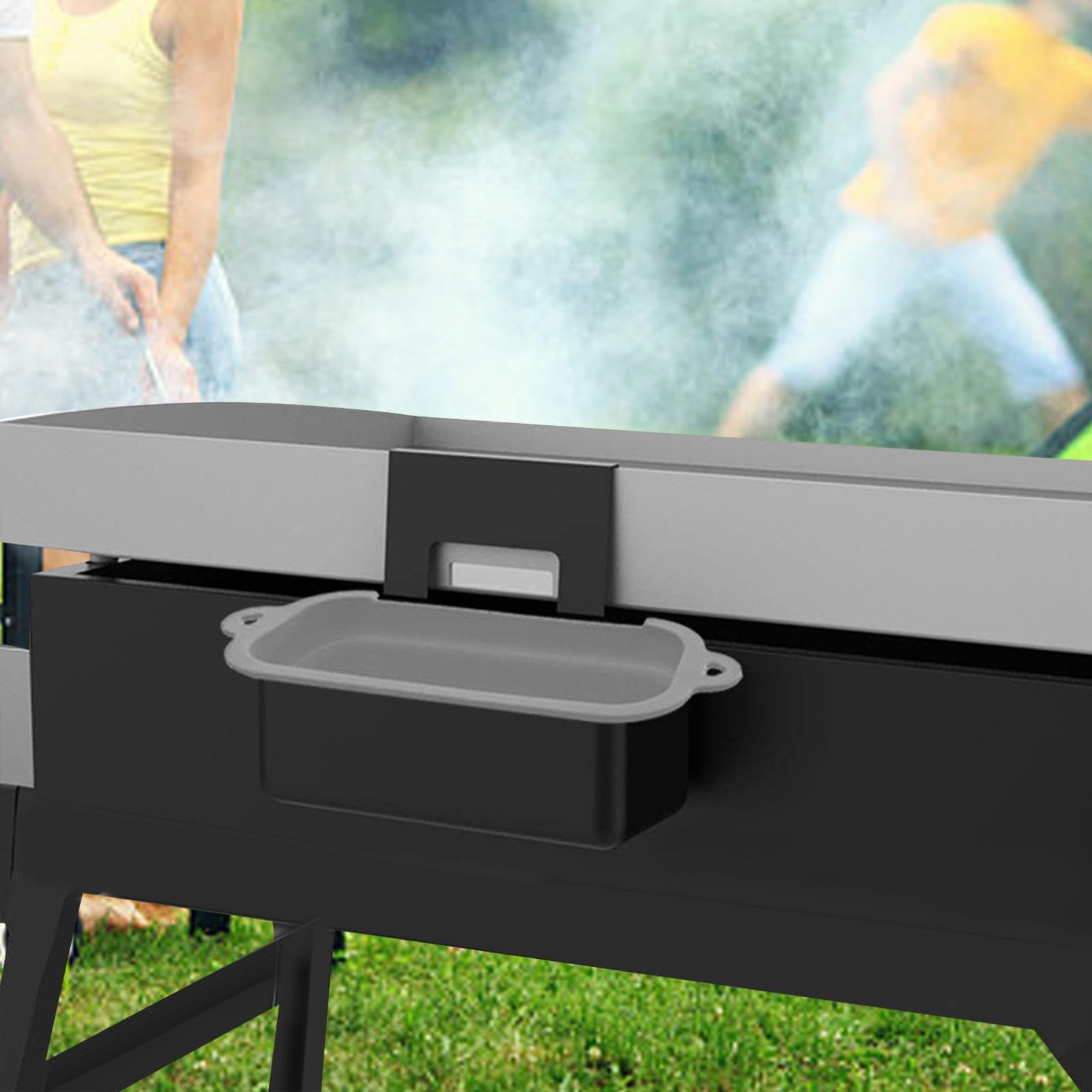 Bac De Récupération De Graisse En Silicone Pliable - Pour Barbecue, Grill - Facile à Nettoyer, Dimensions 26x19x5 Cm