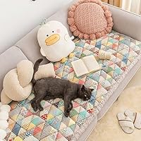 Ycosy Copridivano Trapuntato Impermeabile Beige Per Divano A 3 Posti – Antiscivolo, Lavabile, Super Morbido, Per Animali E Bambini