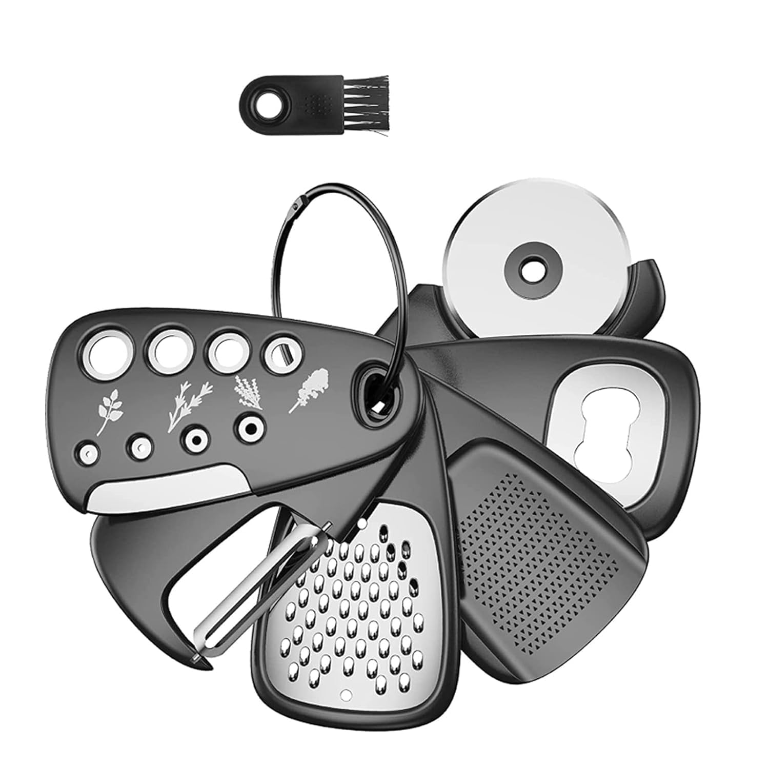 Gadgets Set 6 Pieces, Set Camper Must Haves, Space Saving Small Cooking Accessories for Camping, Trailer Essentials Utensils Pizza Cutter Space Saving-image-2
