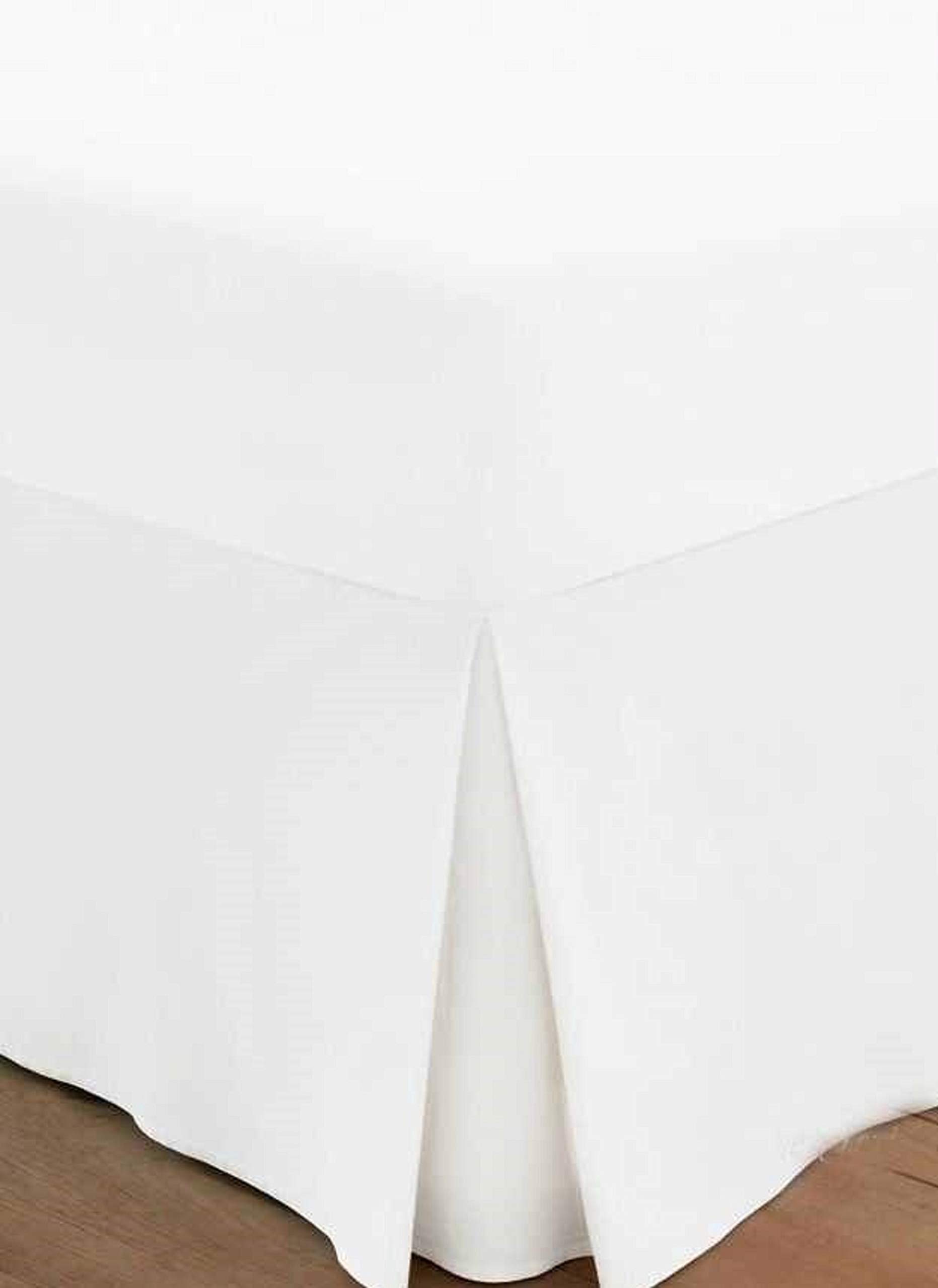 In Dreams Small Double Fitted Valance Sheet Box pleated (4' bed) polycotton 14 colours (WHITE)
