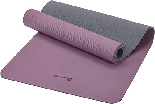 KEEP Yoga Mat Non Slip, Hot Yoga Mat for Women, 72"x24" Double-Color Exercise mat for Home Workout, Premium TPE 7mm Thickened Lightweight Workout