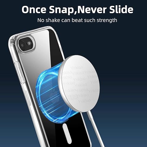 Miniatura 4 de Yriklso Funda magnética para iPhone SE 2022iPhone SE 2020iPhone 8, imanes integrados compatibles con MagSafe, cubierta trasera de policarbonato duro