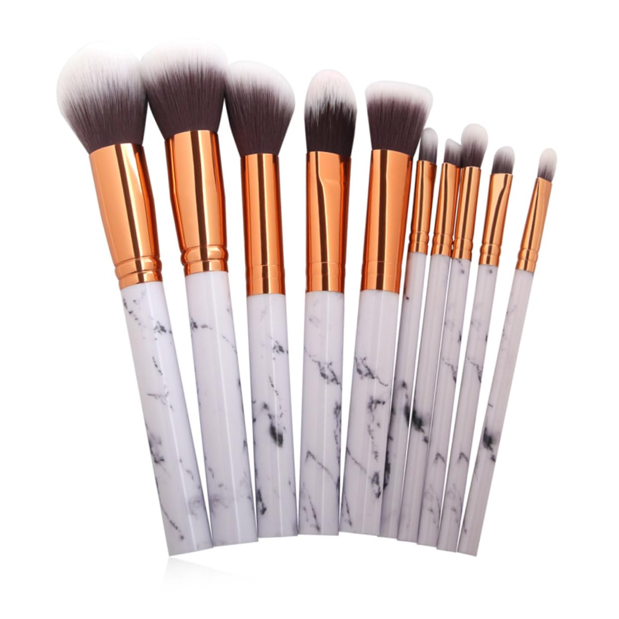 FOMIYES 30piezas Brochas De Maquillaje De Estilo Mármol Para Aplicación De Base Sombra De Ojos y Rubor Profesional De Pinceles Cosméticos Suaves y Portátiles