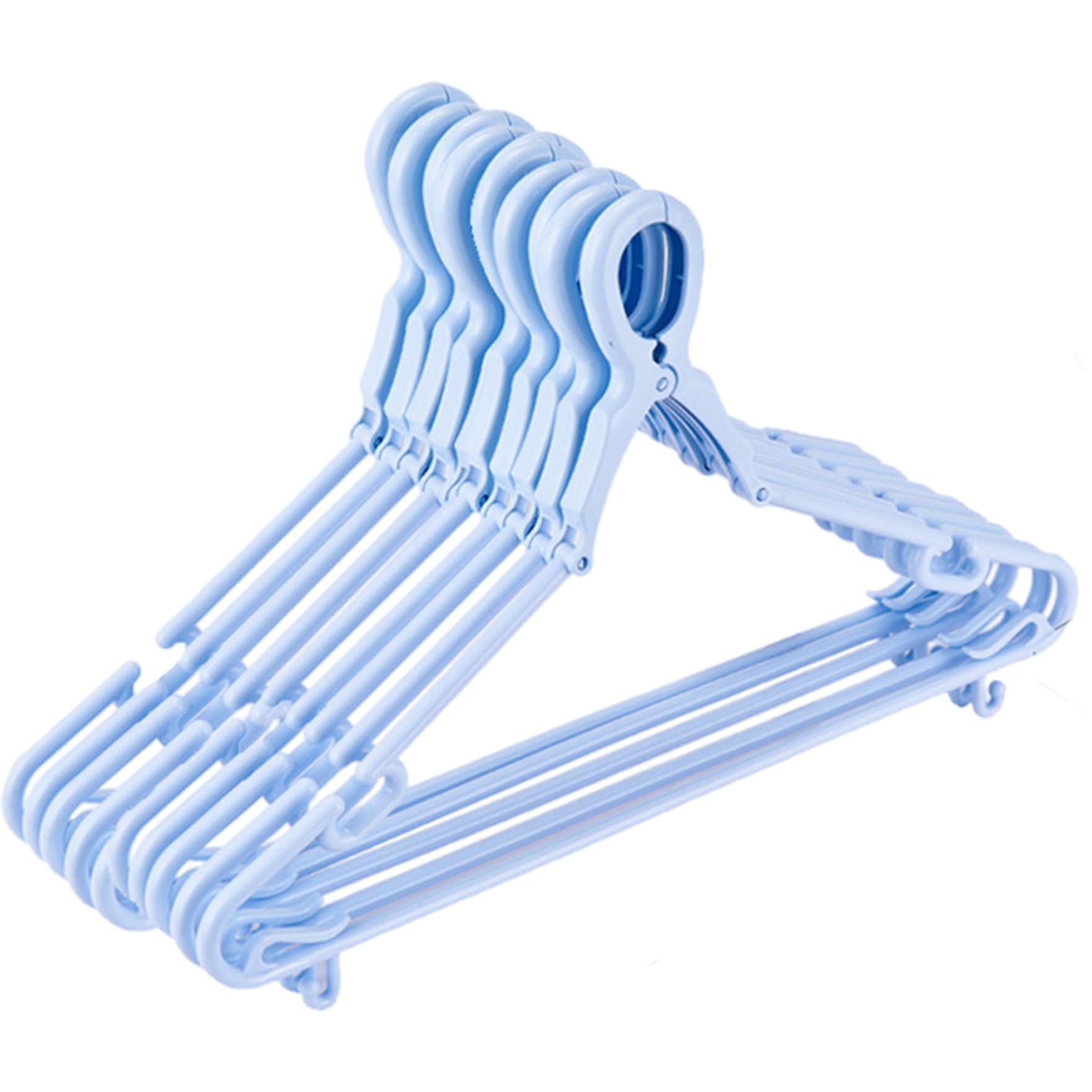 BEAHING Plastic Hangers 5PCS Windproof Non-Slip Hangers with Hook Clasp for Clothes Drying Rack