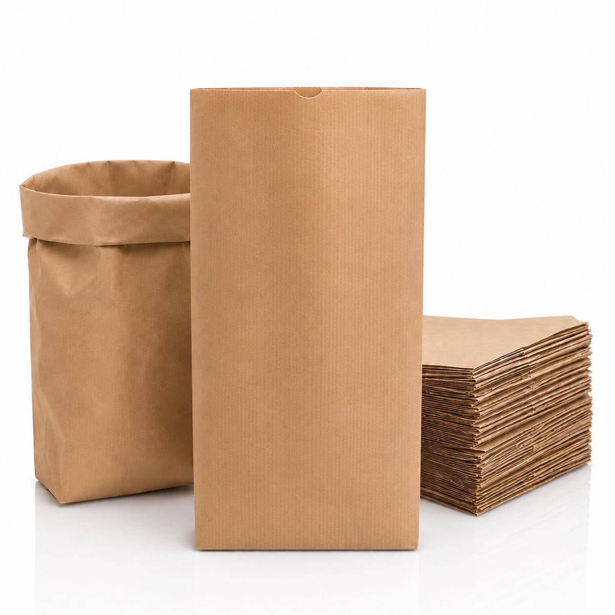 verpacking Kraftpapiertüten 17 x 26 cm Braun mit Kreuzboden 7 cm [Größe und Stückzahl wählbar] lebensmittelunbedenklich Papiertüten Tüten Kreuzbodenbeutel 1000 Stück