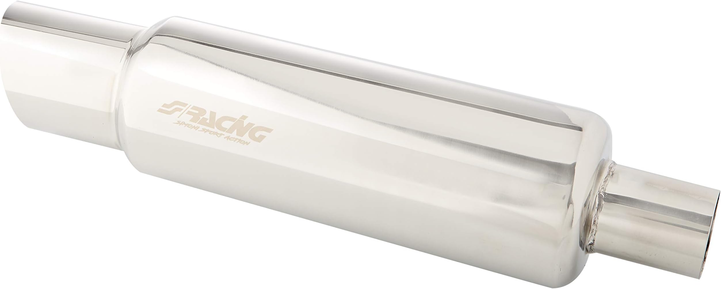 Simoni Racing ESR084 Exhaust Muffler Rounded Inox