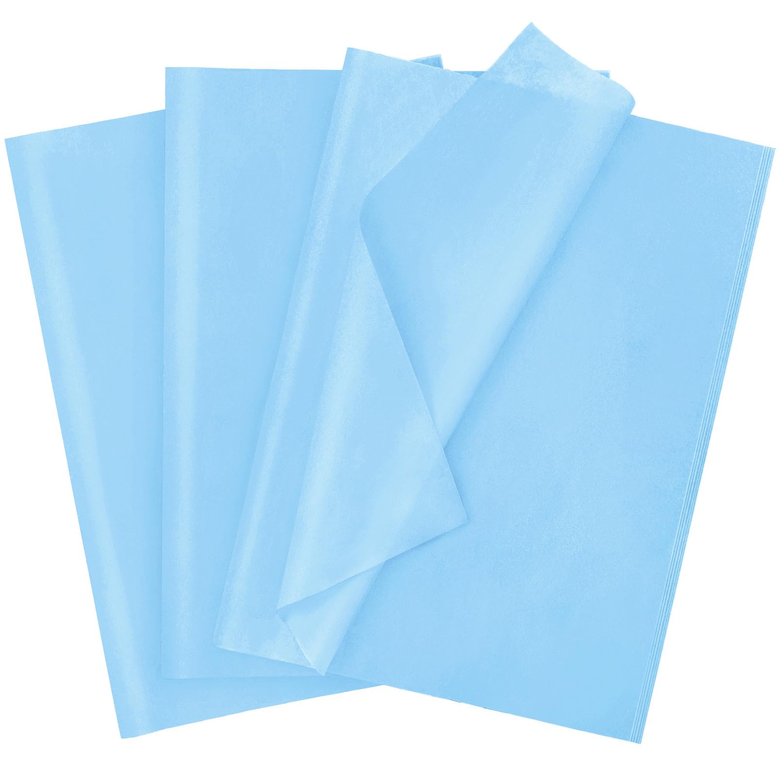 Laidans 120 Sheets 20"X14" Baby Blue Tissue Paper - gift wrapping supplies | Mubboo