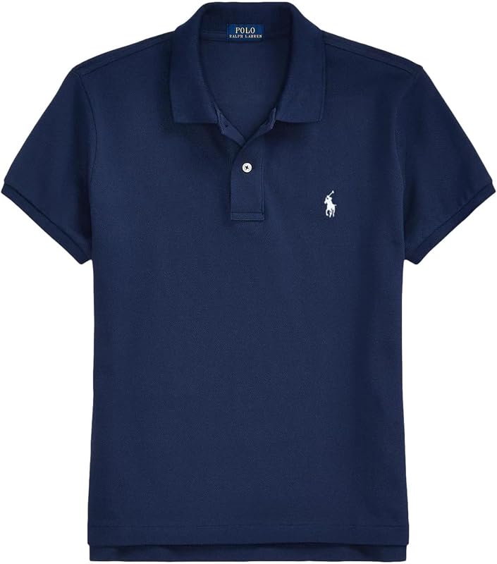 Women's Classic Fit Mesh Polo Shirt, Navy, Small