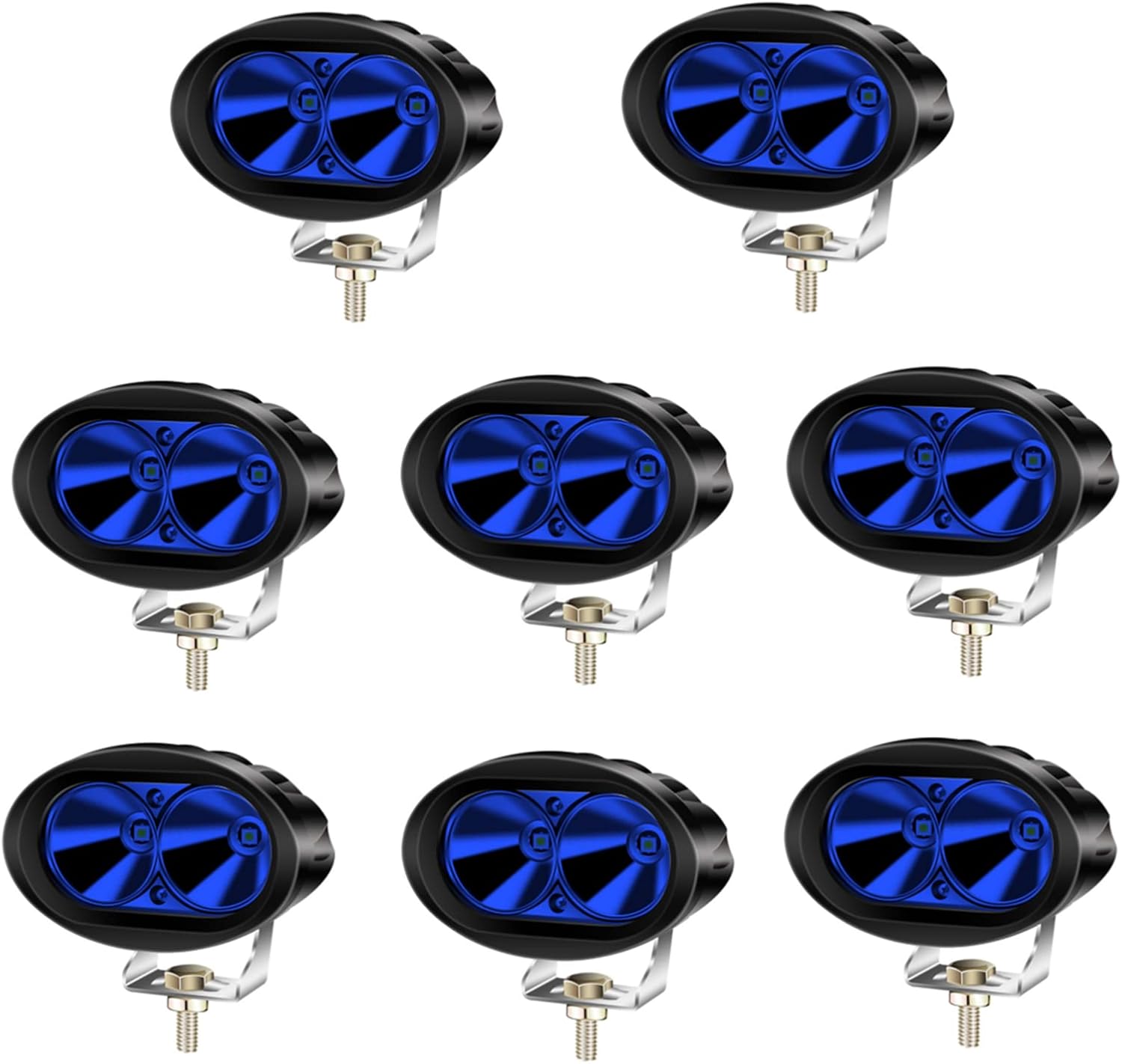 20W LED Forklift Light 8PCS Blue Safety Light, Forklift Safety Warning Light Warehouse Forklift Lights 12-80V