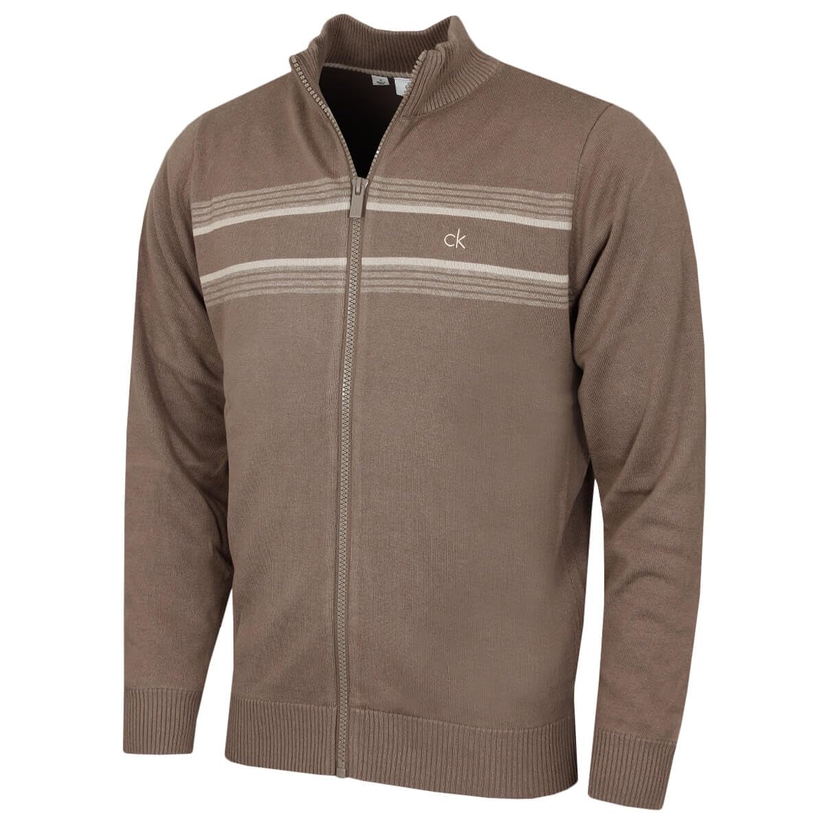 Calvin Klein Mens 2026 Chester Lined Soft Full Zip Golf Sweater