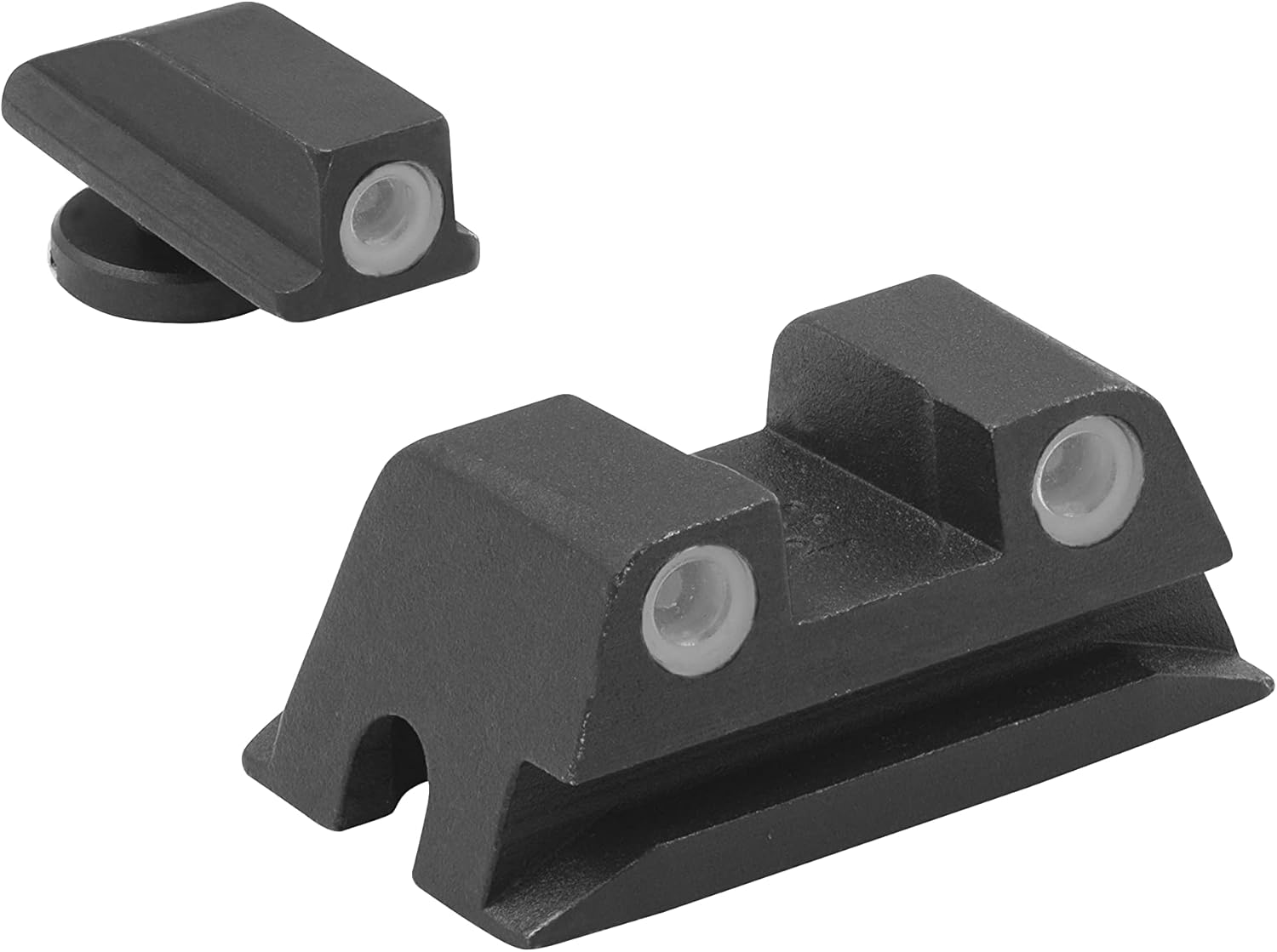 MEPRO Tru-Dot R4E tritium Night Sights with Five Sight Alignment Elements Compatible with Glock Glow on Sight self Illuminated Meprolight Fixed Metal Sight
