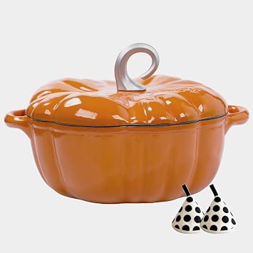 4-Quart Cast Iron Dutch Oven with Lid, Dual Handle