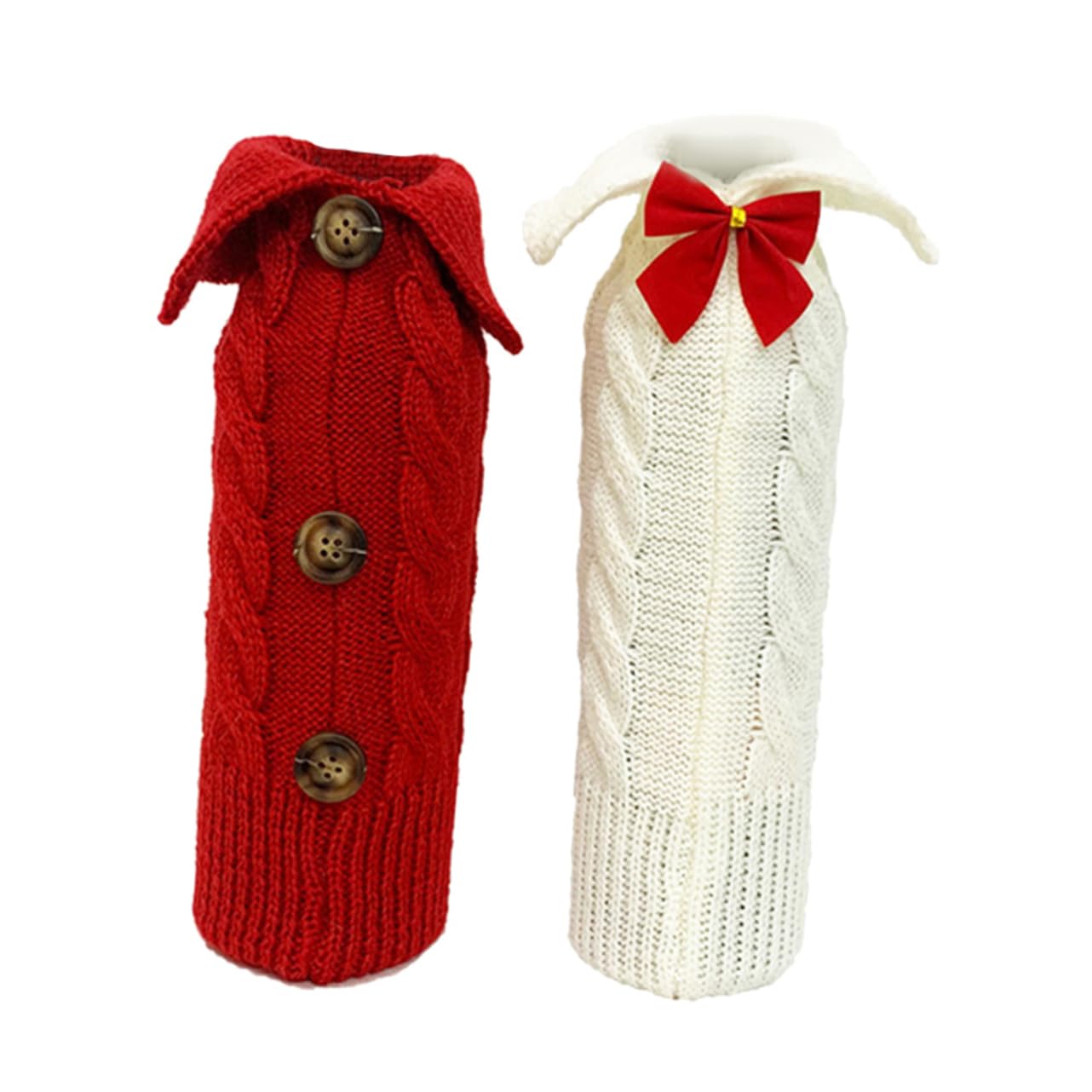 PRETYZOOM 3 Ensembles Ensemble De Bouteilles De Noël Décorations De Noël Housse De Bouteille De Vin De Noël Ornement De Fête De Noël Housse De Vin Pochette De Bouteille De Vin De 2 pièces * 3