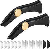 Vista 14 de WILLBOND 4 piezas de navajas para techos, cuchillo de techo de hoja fija, cuchillo utilitario resistente para yeso, vinilo, corte de alfombra