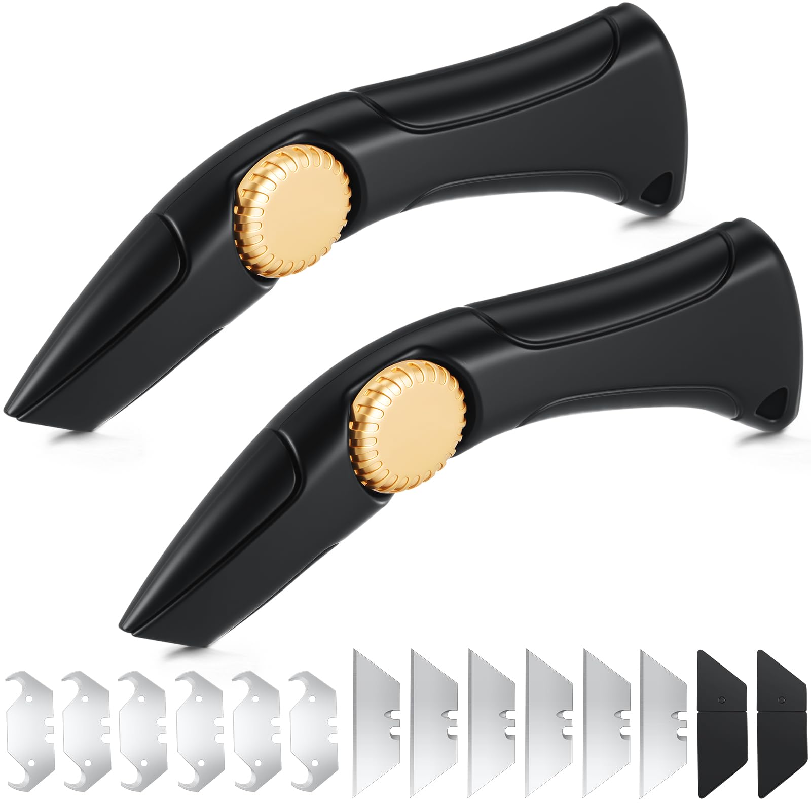WILLBOND 2 Pcs Navajas Para Roofing Knife, Black