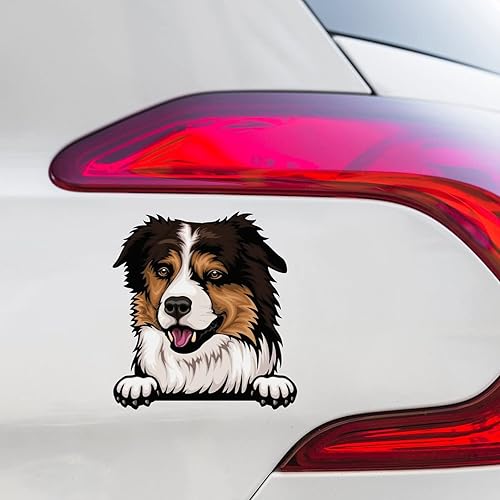 Miniatura 2 de Calcomanías de vinilo en miniatura de pastor americano para parachoques de automóvil, amante de los perros, calcomanías de vinilo para perro, mamá,