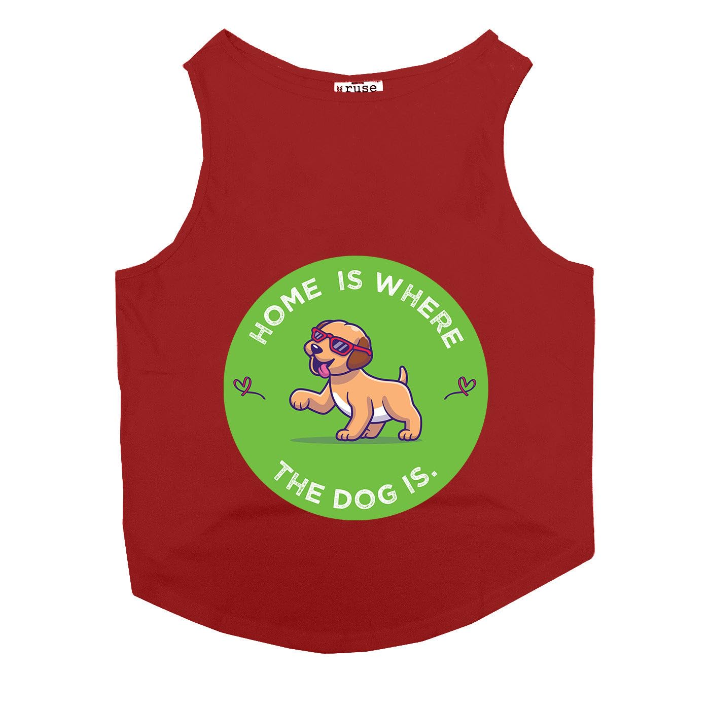 Ruse Home is Where The Dog is Printed Dog Round Neck Sleeveless Vest Tank T-Shirt/Tees Apparel/Clothes/Tees Gift for Dogs (Red/XXS (Chihuahuas, Papillons) (B0C9Q16C7L) Amazon Price History, Amazon Price Tracker