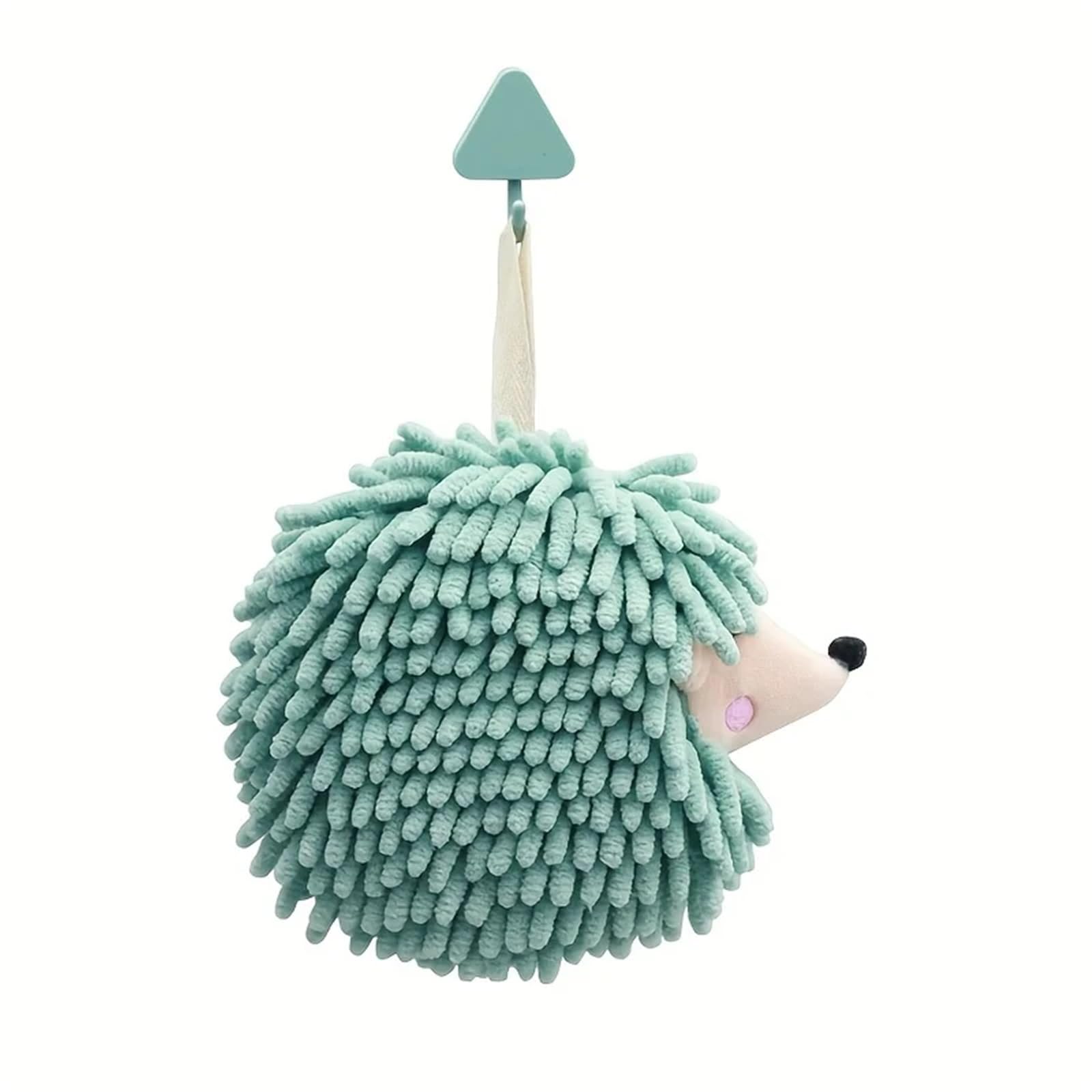 WSQHAO 3Pcs Hand Towels Hedgehog Cartoon Absorbent Funny Hanging Drying Towel With Loop For Bathroom Kitchen for Hand(Green)