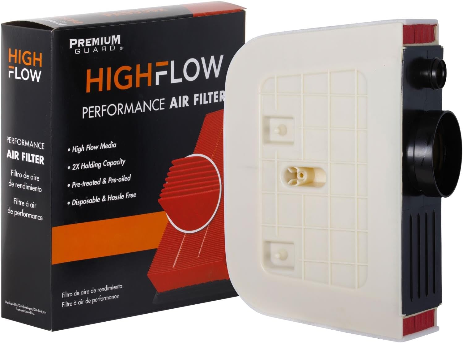 HIGHFLOW High Performance, Pre-Oiled Disposable Engine Air Filter PA99826X | Fits 2016-2019 Audi Q7