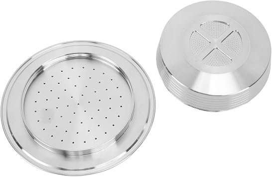 Stainless Steel Refillable Capsules Reusable Coffee Pods, Compatible for HD7801, Espresso Pods Refillable Capsules with 1 Reusable Spoon 1 Brush