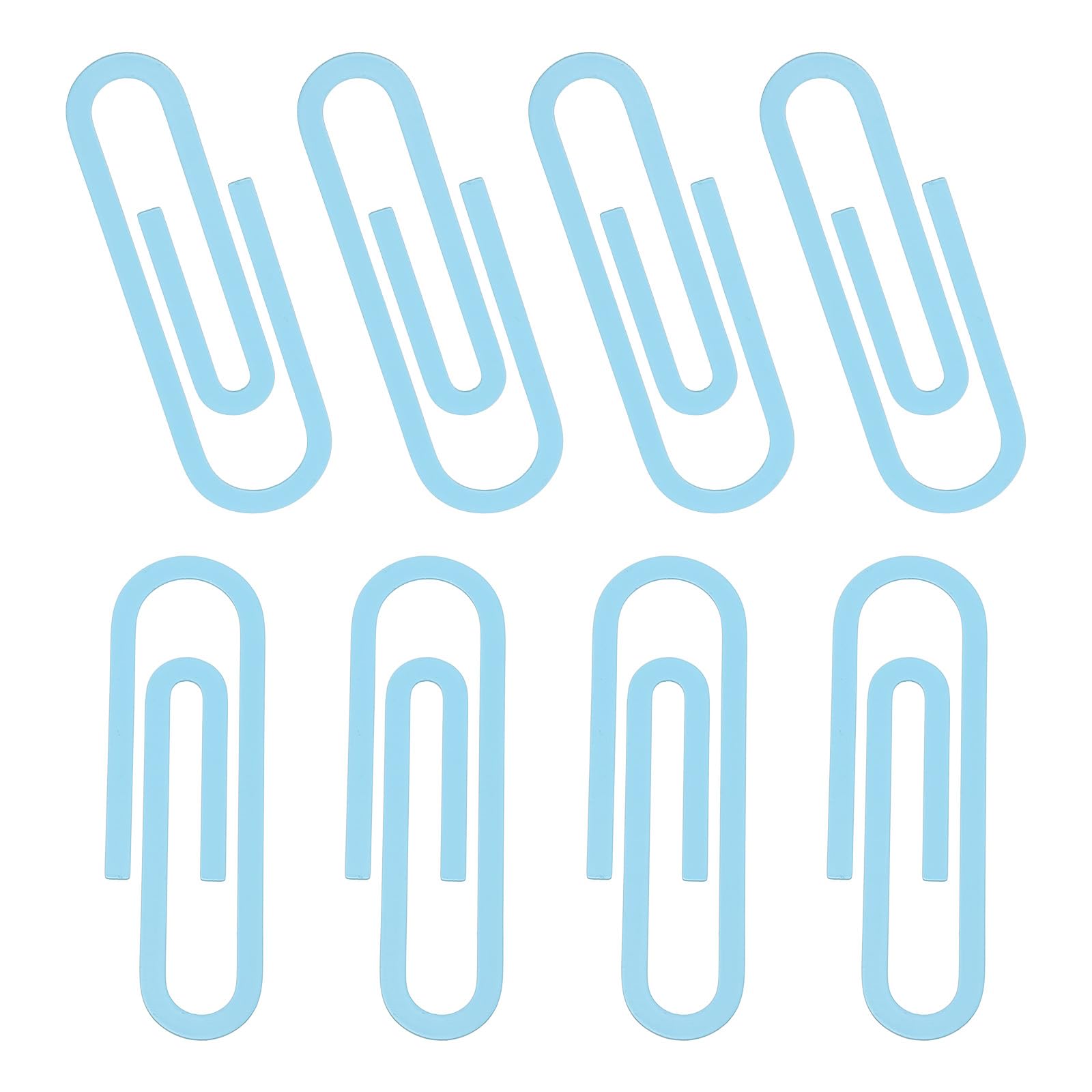 PATIKIL 4" Paper Clip Bookmarks, 8Pcs Metal Book Marks Page Markers Gift for Book Reading Notebook Document Office Teacher Reader, Sky Blue