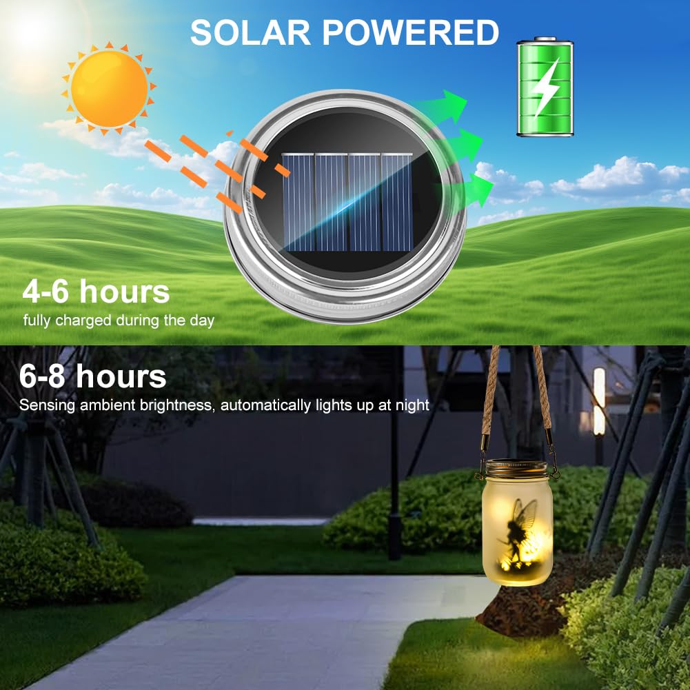 Ricambi Lanterne Solari Adiwo - 6 Coperchi Con Catena LED | Giardino E Esterno - Foto 13