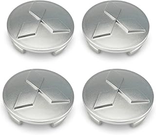 Pack of 4 Pieces Grey Outlander Galant Mirage Lancer Eclipse For 60mm Mitsubishi Center Caps Hubcaps