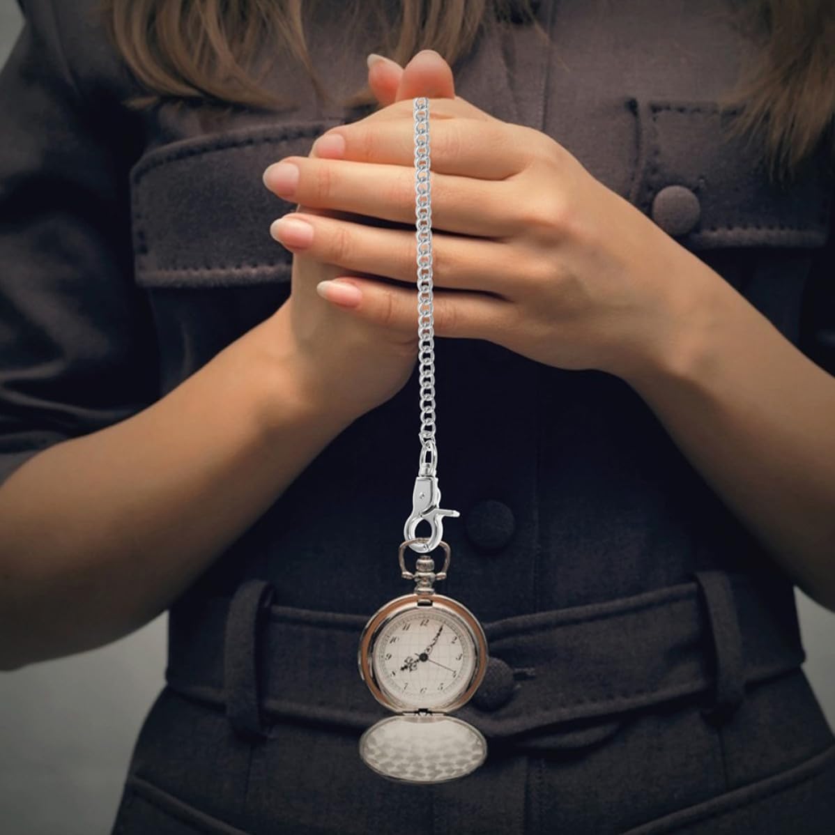 Pocket Watch Chain Stainless Steel Decorative 3pcs Pants for Jeans