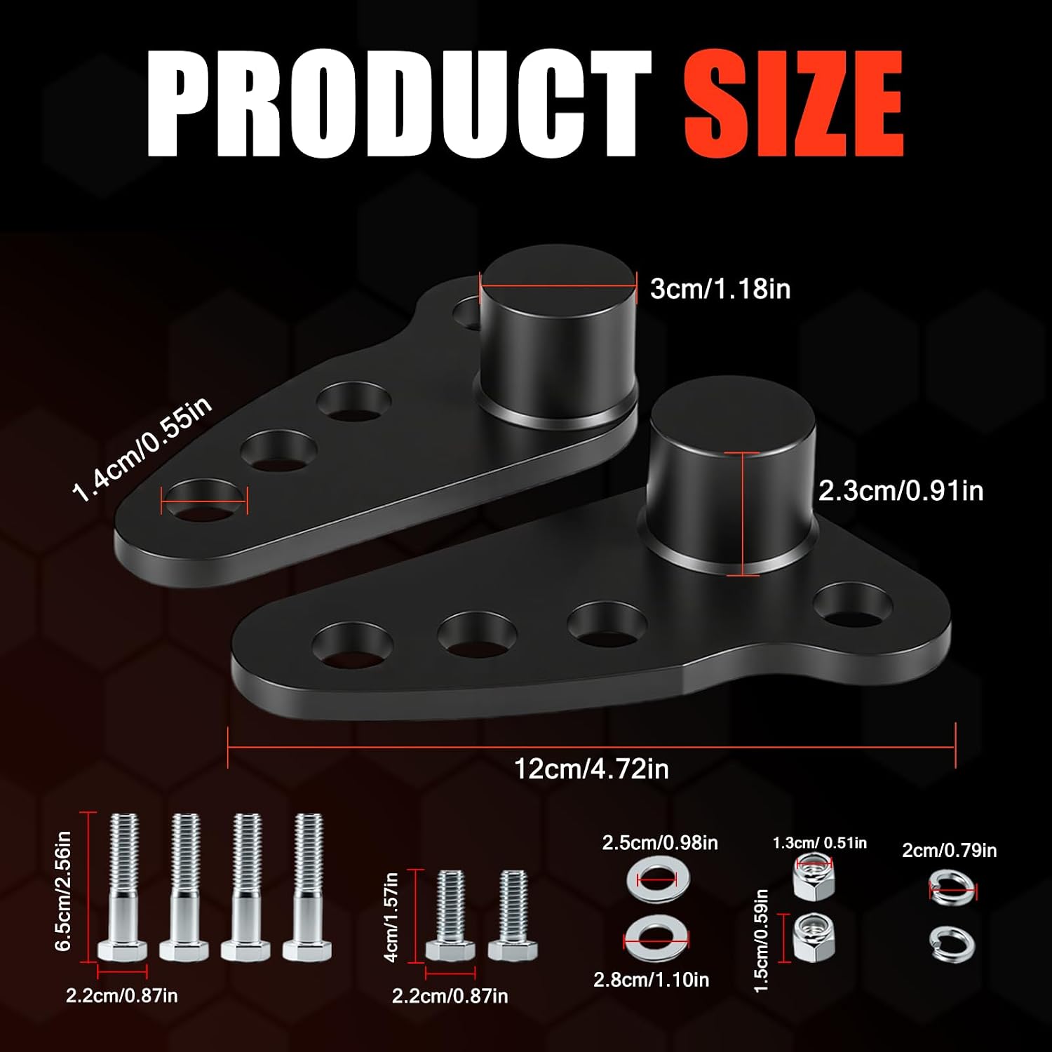 1-3" Adjustable Rear Lowering Kit, Compatible with Harley Touring Street Glide Electra Glide Road King Ultra Glide 2002-2016, Adjustable Lowering Links with Hardware