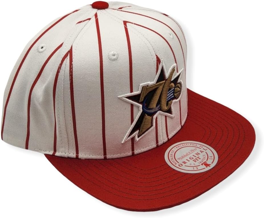 White Philadelphia 76ers Snapback Hat by Mitchell & Ness