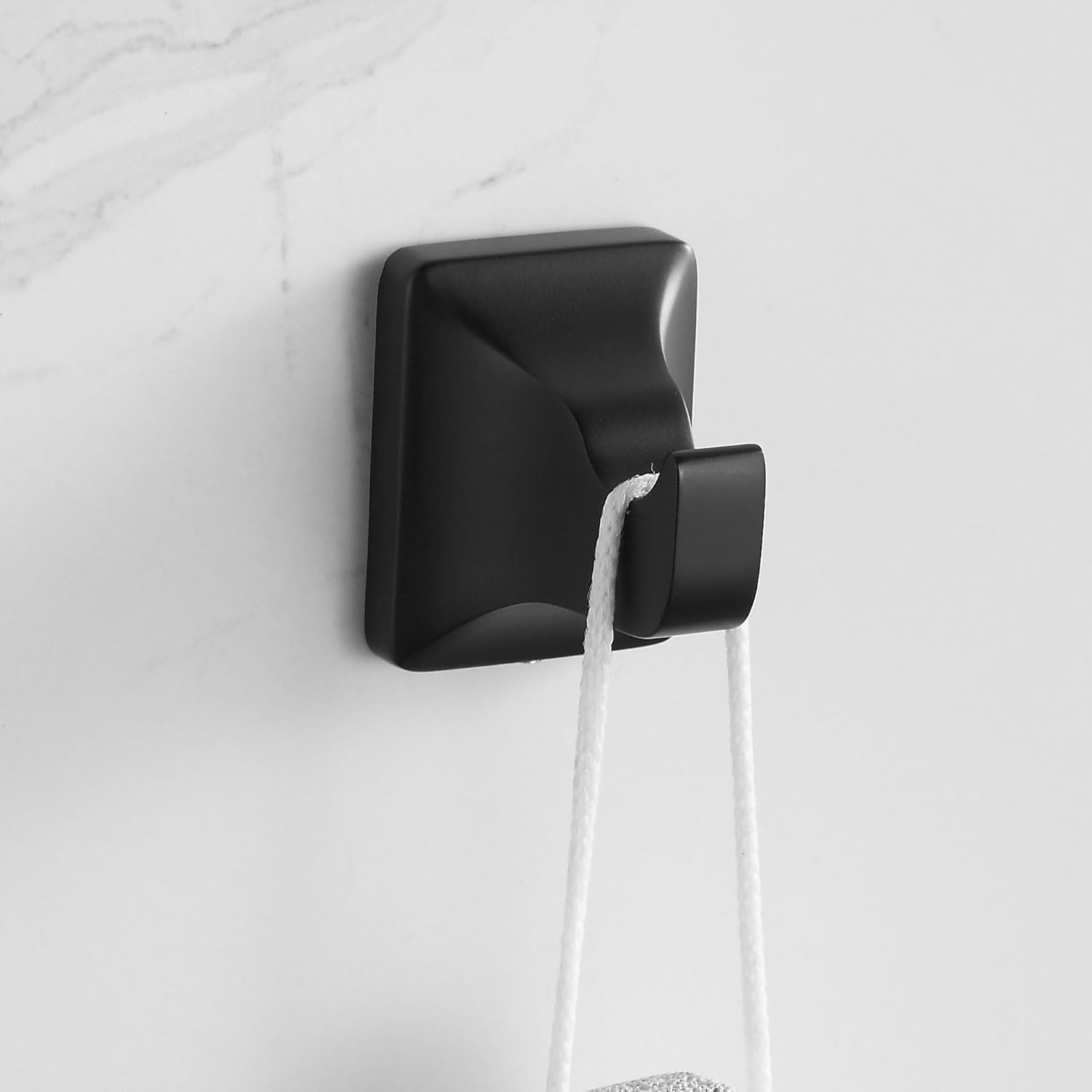 4 Pieces Bathroom Hardware Accessories Set, Stainless Steel 24 inch Towel Bar, Towel Rack, Robe Hook, Toilet Paper Holder for Bathroom Wall Mounted (Matte Black)