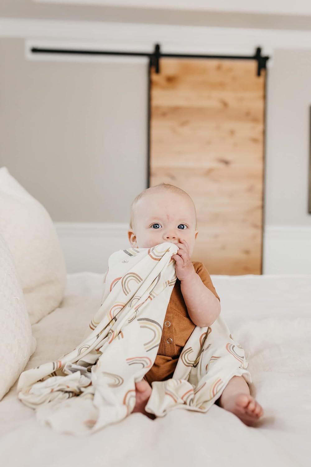 Copper Pearl Large Premium Knit Baby Swaddle Receiving Blanket Kona