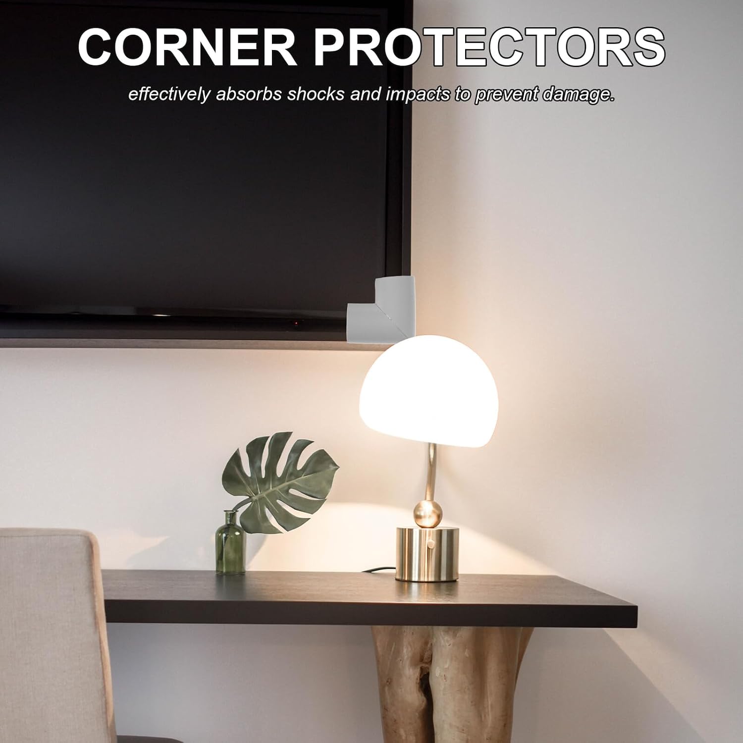 24Pcs Foam Corner Protectors for Picture Frames and Mirrors, Edge Guards for Shipping Fragile Artwork, Gray Packaging Edge Protectors for Moving and Transport Safety