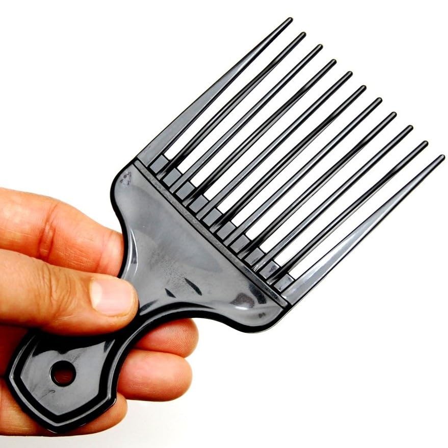 Peine plástico afro 10 púas 5.5" pack 4 miniatura 3