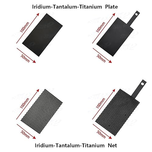 Miniatura 4 de Electrodo compuesto de titanio para investigación y desarrollo, 50X100mm cuadrado rutenio iridio-titanioiridio-tantalioTi-PlatinoCátodo Electrodo de