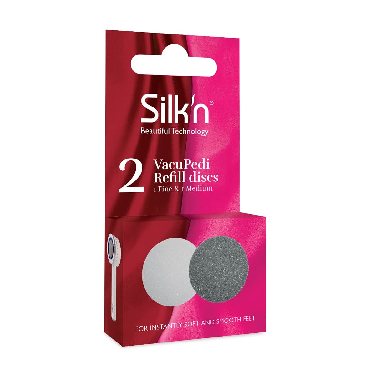 Silk'n Vacupedi Grinding Discs - Fine & Medium - Electric Device for Removing Hardhar - Refil - 2 Pieces