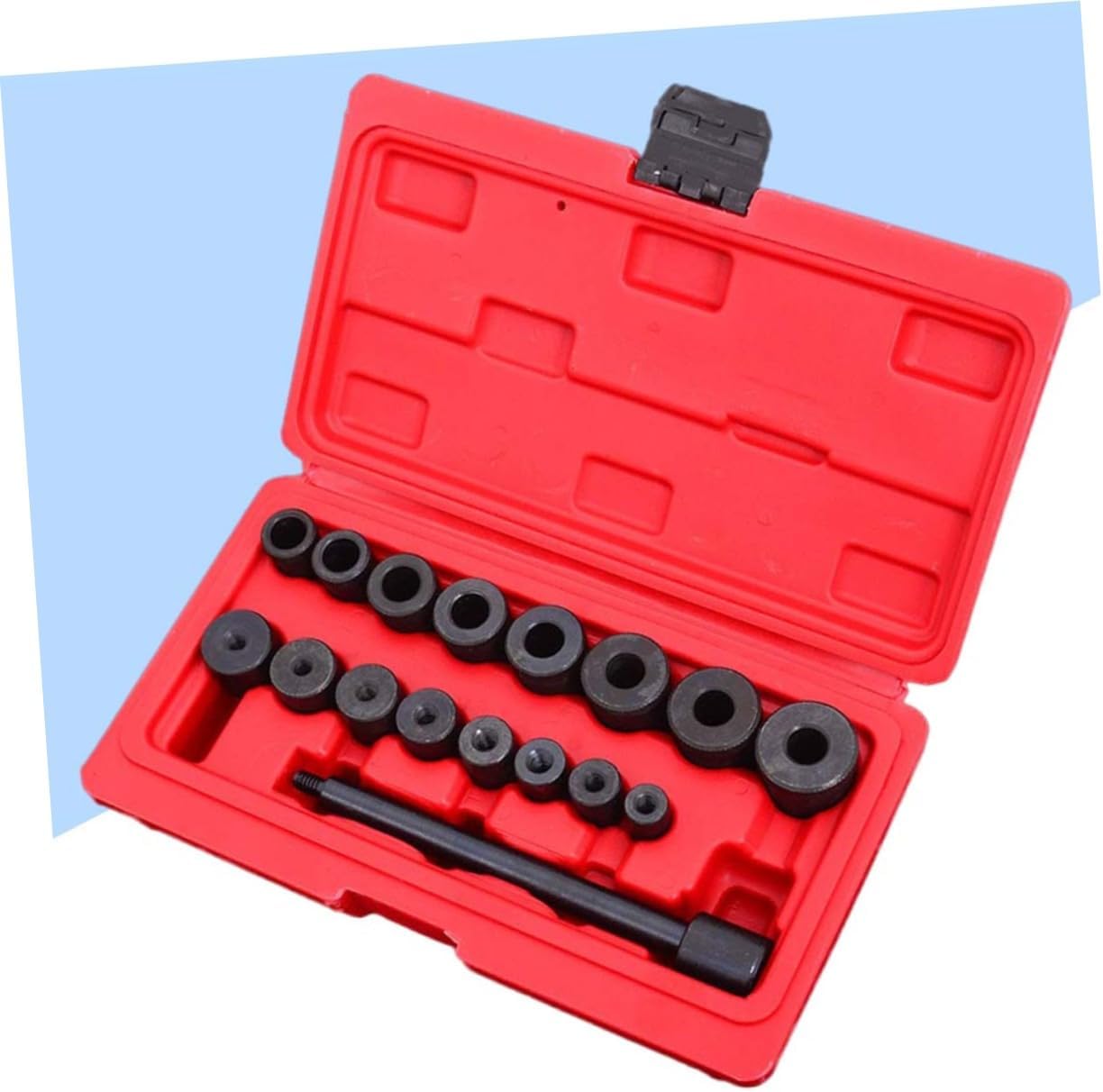 Mikinona 17pcs Clutch Hole Corrector Set Special Tools for Car Clutch Alignment Adjustment Precision Steel Black Finish Random Color