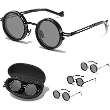 Adjustable Tint Rounded Polarized Lenses Retro Sunglasses, Adjustable Outdoor Travel Polarized Sunglasses, ND Filter Glasses