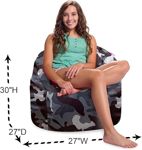 Miniatura 892 de Posh Creations Puf estructurado cómodo para jugar, leer y ver la televisión, Malibu Lounge, tela de lona para colorear, criaturas Criaturas de tela