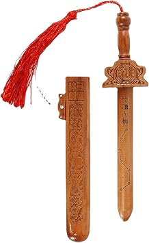 Taoist Products, Zhengyi Taoism Taoist Magic Weapon, Peach Wood Sword, 18 Cm Seven Star Peach Wood Sword, Log Color