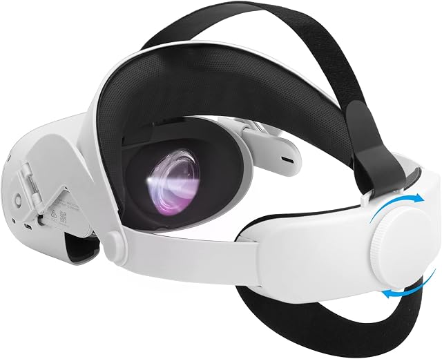 SUPERUS Adjustable Halo Head Strap Compatible with Oculus/Meta Quest 2, Replacement for Quest 2 Elite Strap, Reduce Face and Neck Pressure, Comfortable & Better View VR Accessories