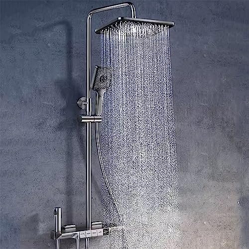 Shower, Intelligence Number Constant Temperature Bathing Floral Dress, Swivelable Switable Screen, Warm Control Display Screen (White Constant) (Gray Cold) miniatura 2