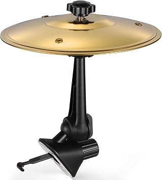 Facmogu Car Cymbal Air Vent, Mini Drum Crash Cymbal For Car Vent, Crisp Metallic Sound Make Music Lover Driving More Fun, Compact Car Accessory for Most Vehicles, Easy Installation and Rugged - Gold