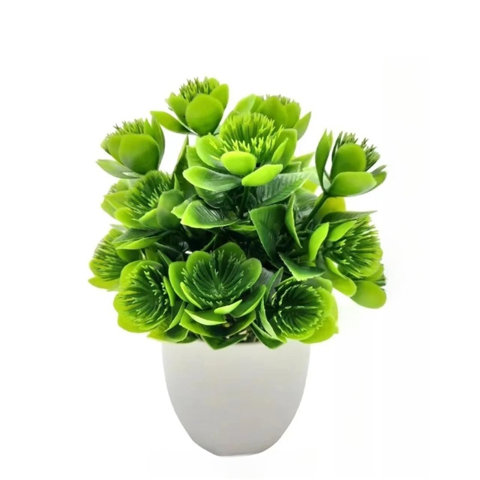 Artificial Plants 2PCS Artificial Plant with Plastic Pot Fake Greenery