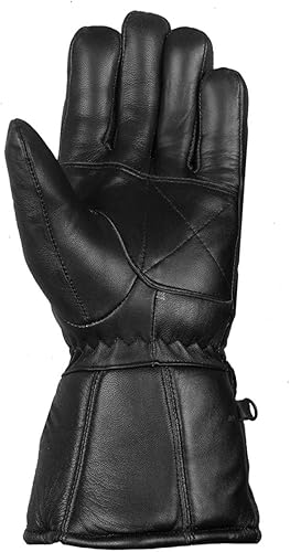 Miniatura 4 de Jackets 4 Bikes Guantes Thinsulate de cuero de oveja para motociclista, de invierno, para hombre