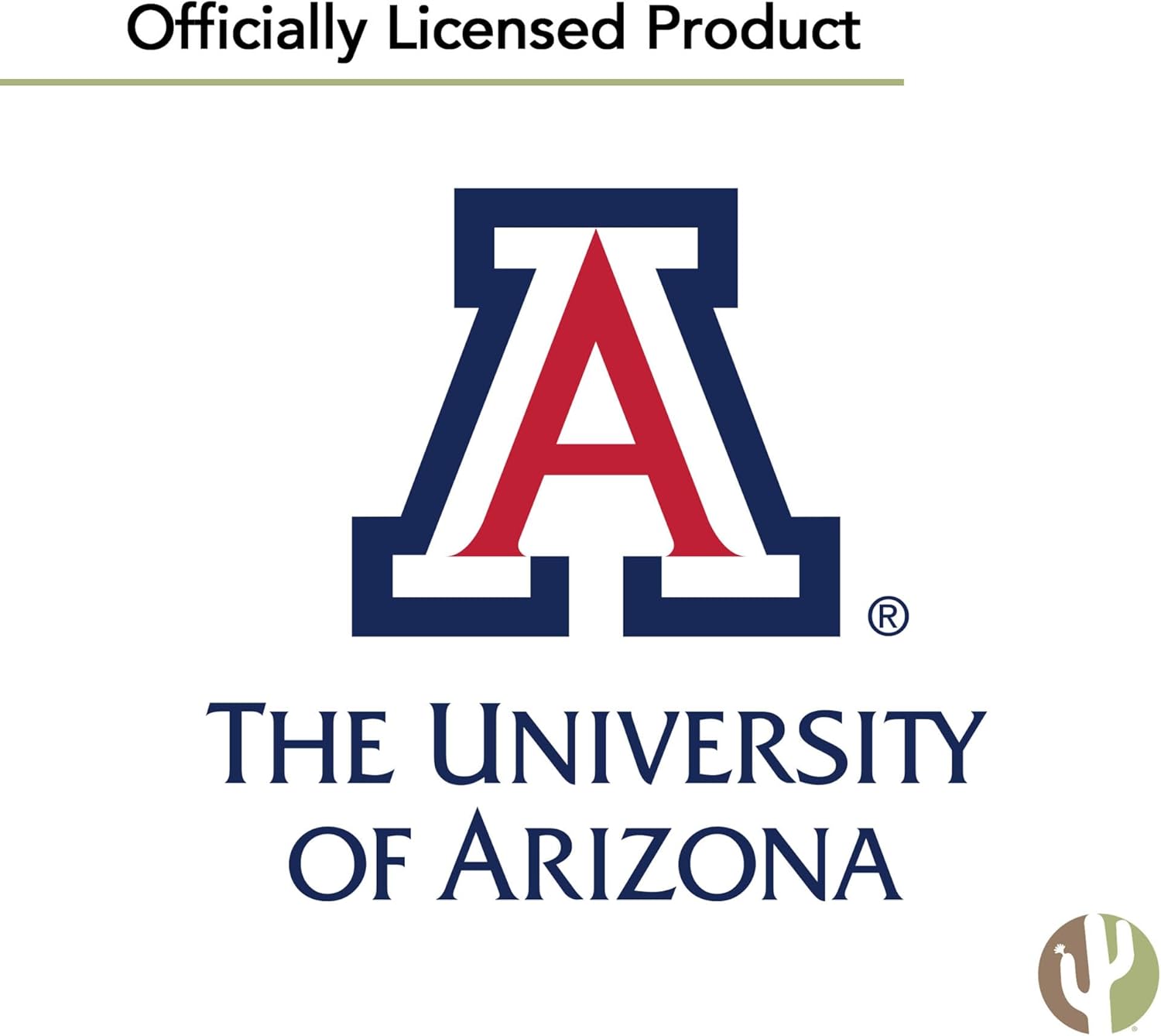 Desert Cactus University of Arizona Neck Tie UA Wildcats 100% Polyester Necktie with Logo, Officially Licensed (Style B)